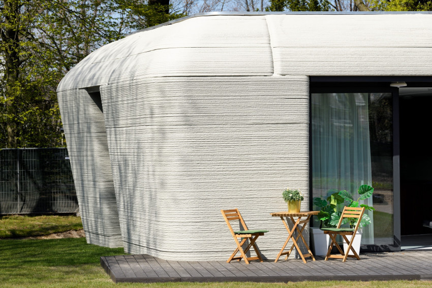 Woning gemaakt met 3D-printen van beton Eerste woning in Eindhoven die is gemaakt met 3D-printen van beton